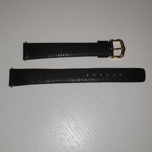 Genuine Lizard Black Watch Strap 17mm